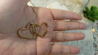Pendientes Aro Corazón Chapado Oro 18k