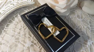 Pendientes Aro Corazón Chapado Oro 18k