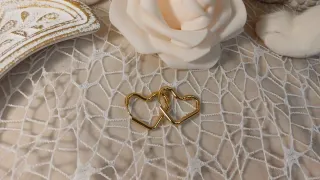 Pendientes Aro Corazón Chapado Oro 18k