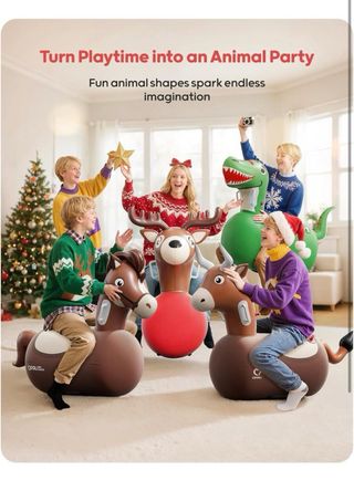 QPAU Reno Inflable Saltador Juguete