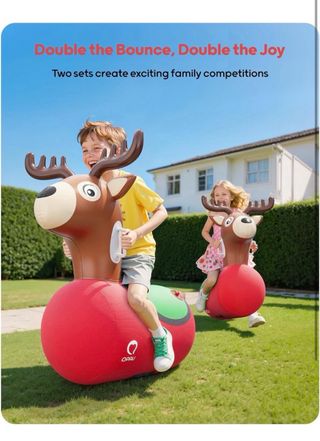 QPAU Reno Inflable Saltador Juguete