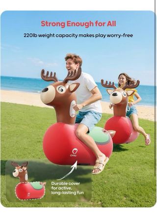 QPAU Reno Inflable Saltador Juguete