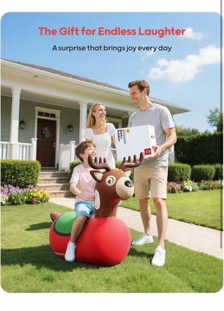 QPAU Reno Inflable Saltador Juguete