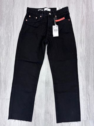 Mango Havana Jeans Straight Crop