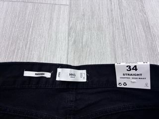 Mango Havana Jeans Straight Crop