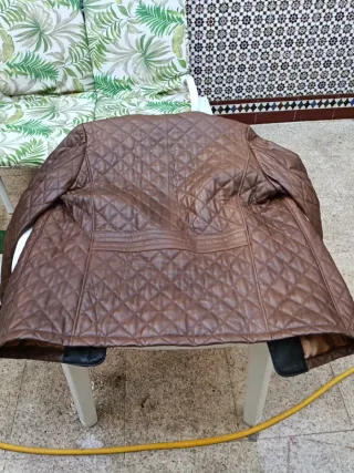 Chaqueta de Piel Marrón Talla XXXL