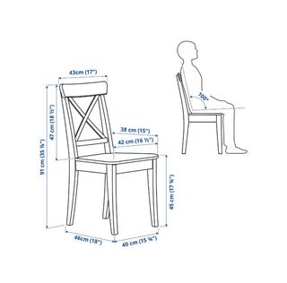 Sedia in legno massello bianco