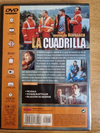DVD La Cuadrilla (The Navigators) Ken Loach