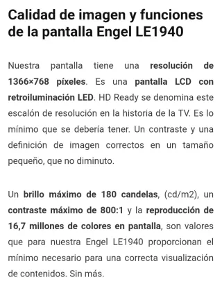 Televisor Engel LED 19 LE1940