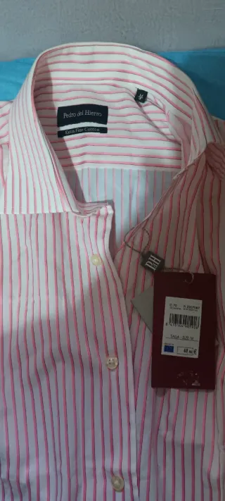 Camisa Pedro del Hierro Rayas Rosas Talla M