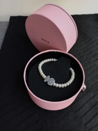 Pulsera Tous Oso Perlas Plata