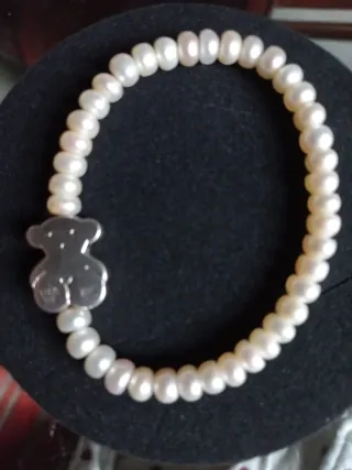 Pulsera Tous Oso Perlas Plata