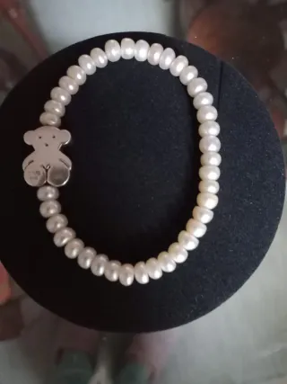 Pulsera Tous Oso Perlas Plata