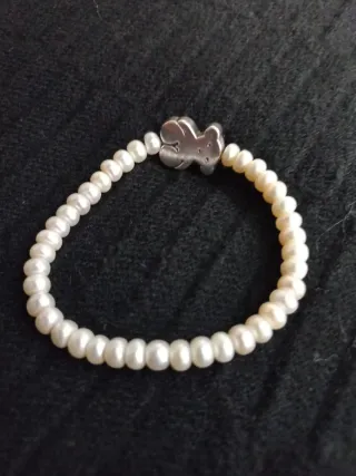 Pulsera Tous Oso Perlas Plata