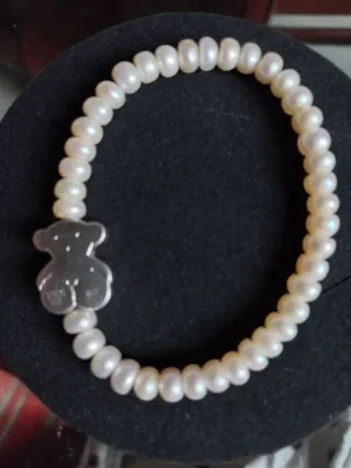 Pulsera Tous Oso Perlas Plata