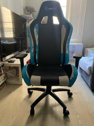 Silla Gaming New Skill Negra y Azul