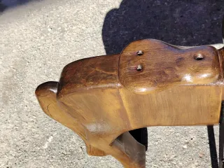 Caballo balancín madera restaurado