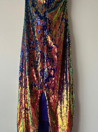 Vestido lentejuelas multicolor