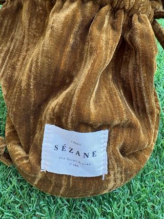 Bolso de mano bombonera Sezane terciopelo nuevo