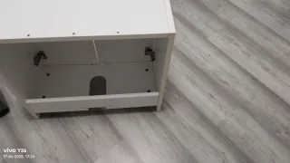 Armario bajo lavabo blanco