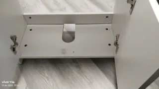 Armario bajo lavabo blanco