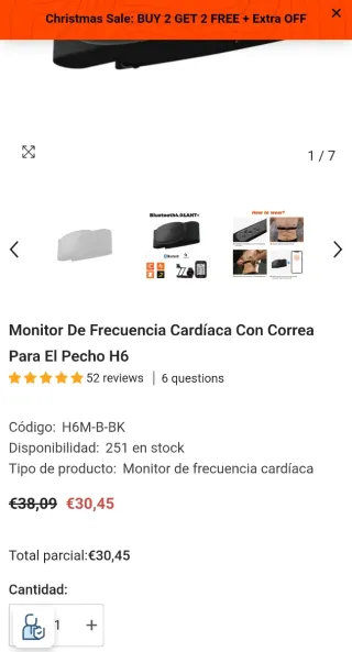 COOSPO H6 Banda Frecuencia Cardiaca Bluetooth 4