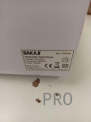 Secador Manos Bakaji Automático