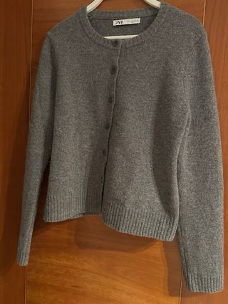 Cárdigan Zara Lana Gris