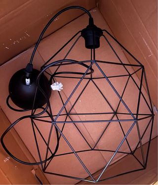 Confezione di 2 lampade a sospensione nere in metallo