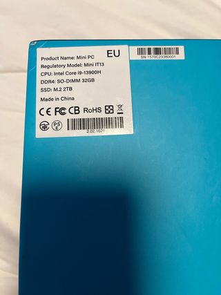 Mini PC GEEKOM IT13 Intel i9 32GB RAM 2TB SSD