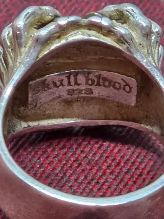 Anillo Plata 925 Skull Blood Calavera