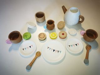 Servicio de té de madera