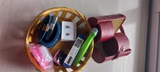 Pendientes Cúbicos Morados y Plateados