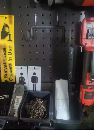 Gancho soporte taladro panel de herramientas