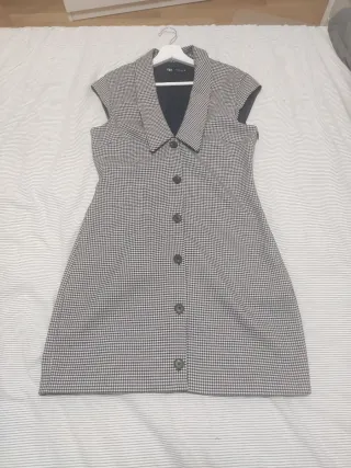 Vestido Zara Talla L Cuadro Vichy