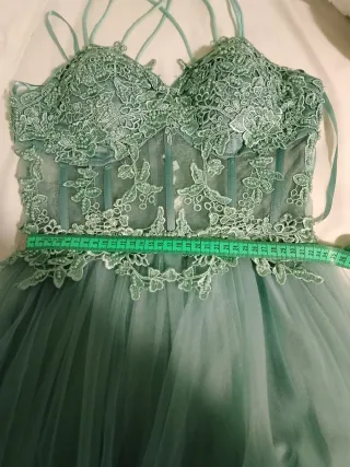 Vestido de graduación turquesa