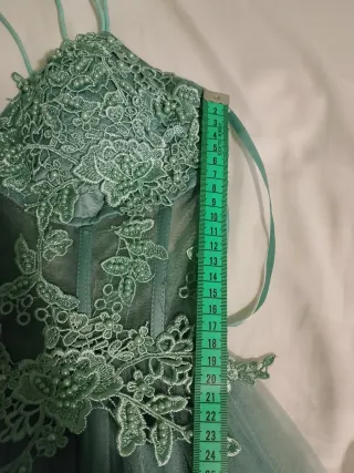 Vestido de graduación turquesa