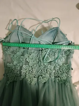Vestido de graduación turquesa