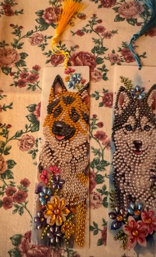 Segnalibro pittura diamantata cane