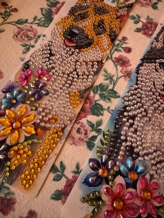 Segnalibro pittura diamantata cane