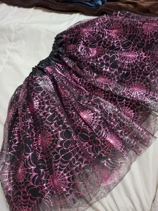Falda Tutú Telaraña Rosa y Negra