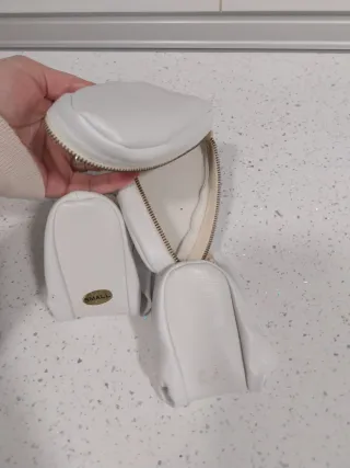 Zapatillas Ballet Baile Oro y Blanco