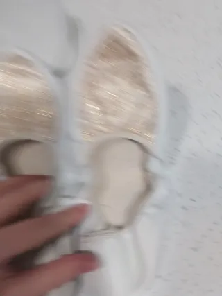 Zapatillas Ballet Baile Oro y Blanco