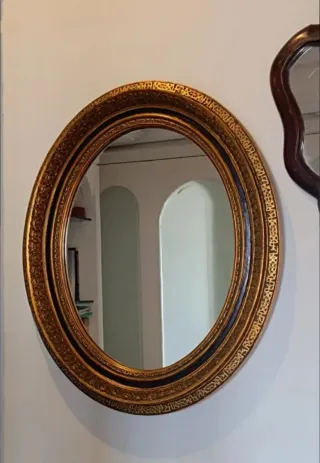 Espejo Ovalado Dorado