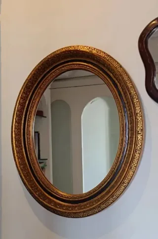 Espejo Ovalado Dorado