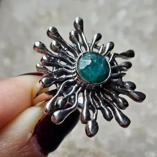 Anillo Plata 925 con Esmeralda