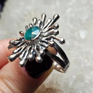 Anillo Plata 925 con Esmeralda