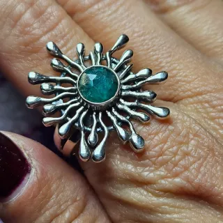 Anillo Plata 925 con Esmeralda