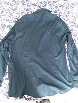 Camisa Larga H&M Azul Marino