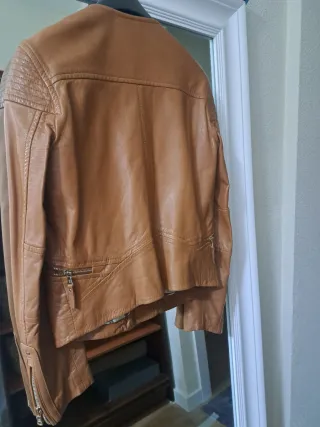 Cazadora Piel Caramelo Máximo Dutti